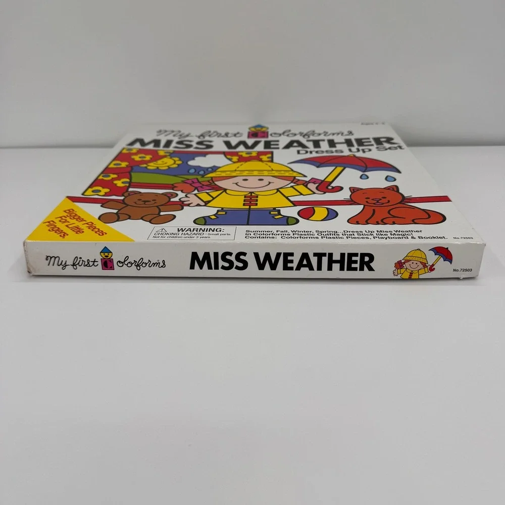 Vintage My First Colorforms COMPLETE Miss Weather Dress Up‎ Set Ages 3-6 2011